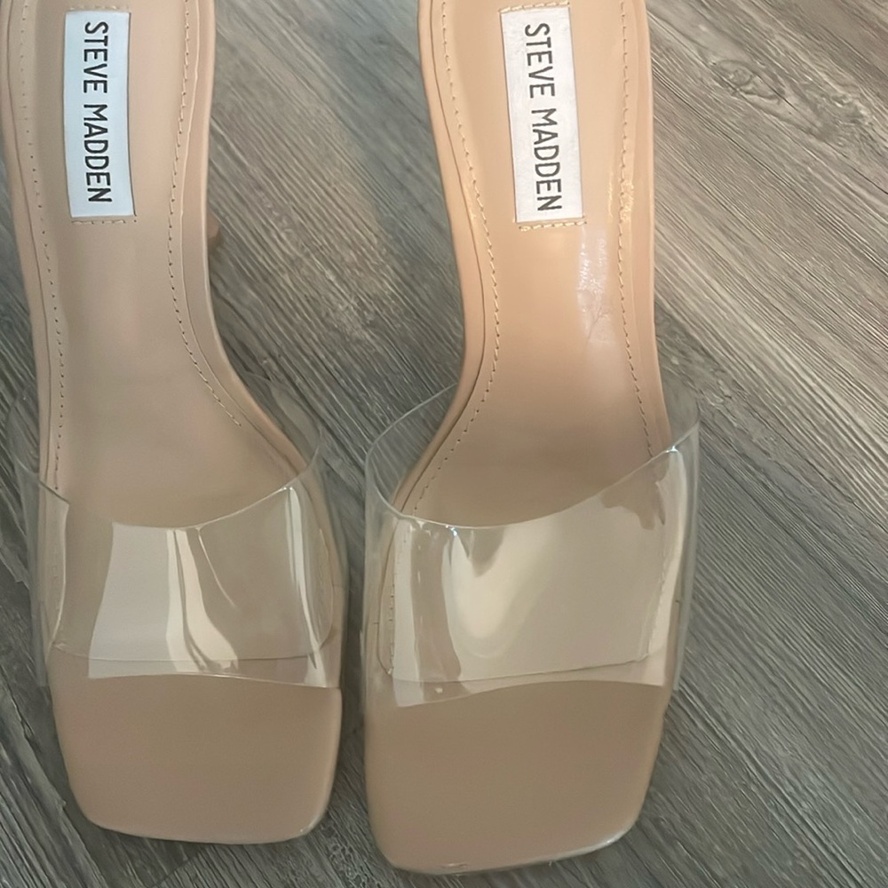 Steve Madden clear heel